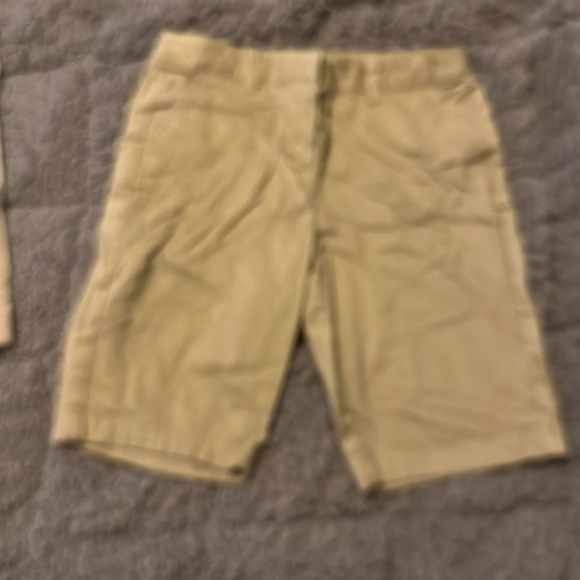 2 pair of boys khaki size 10 adjustable waist uniform approves shorts - Picture 3 of 3
